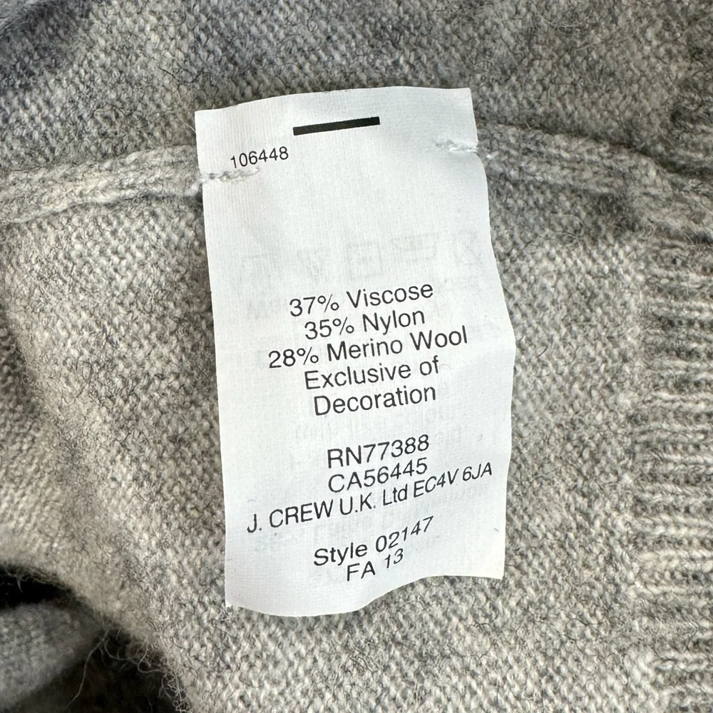 J. Crew Gray Wool Blend Women's Sweater (S)